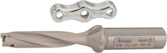 Iscar - 12 to 12.4mm Diam, 5xD, 60mm Max Depth, 16mm Shank Diam, 124.2mm OAL, Replaceable Tip Drill - IDI-SG, IDI-SK Insert, DCM Toolholder, Series ChamDrill - Eagle Tool & Supply