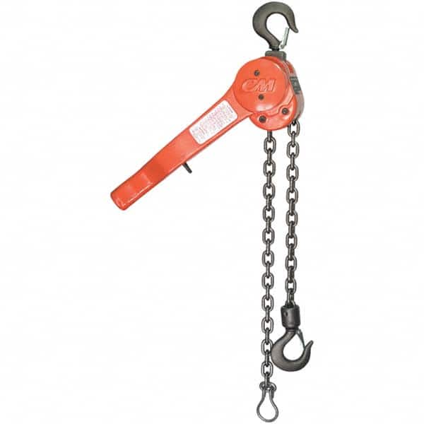CM - 1,500 Lb Capacity, 20' Lift Height, Chain Manual Lever Hoist - Eagle Tool & Supply