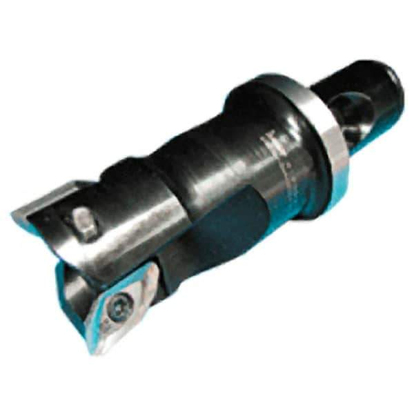 Iscar - 1-1/4" Cut Diam, 0.622" Max Depth of Cut, 3.81" OAL, Indexable Square Shoulder End Mill - HM90 APCR 1605.. Inserts, CF4 Modular Connection, 90° Lead Angle, Through Coolant, Series ClickFit, Helialu - Eagle Tool & Supply
