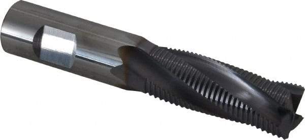 Niagara Cutter - 5/8" Diam, Fine Pitch, 1-5/8" LOC, 4 Flute Solid Carbide Corner Chamfer Roughing End Mill - AlTiN Finish, 3-1/2" OAL, 5/8" Shank Diam, Single End, Centercutting, 20° Helix - Eagle Tool & Supply