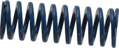 Associated Spring Raymond - 3/8" Hole Diam, 3/16" Rod Diam, 1" Free Length, Blue Die Spring - 30 Lb Max Deflection, 0.5" Max Deflection, Medium Duty, Chromium Alloy Steel - Eagle Tool & Supply