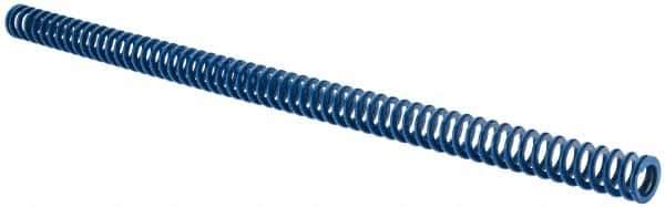 Associated Spring Raymond - 5/8" Hole Diam, 11/32" Rod Diam, 12" Free Length, Blue Die Spring - 96 Lb Max Deflection, 6" Max Deflection, Medium Duty, Chromium Alloy Steel - Eagle Tool & Supply