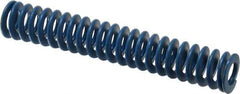 Associated Spring Raymond - 3/4" Hole Diam, 3/8" Rod Diam, 4-1/2" Free Length, Blue Die Spring - 144 Lb Max Deflection, 2.25" Max Deflection, Medium Duty, Chromium Alloy Steel - Eagle Tool & Supply