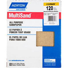 11″ × 9″ Multisand Paper Sheet 120 Grit Medium Aluminum Oxide - Eagle Tool & Supply
