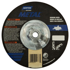 ‎7″ × 1/8″ × 5/8″-11 Norton Metal Non-Woven Depressed Center Wheel Type 27 Aluminum Oxide - Eagle Tool & Supply