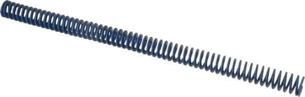 Associated Spring Raymond - 3/4" Hole Diam, 3/8" Rod Diam, 12" Free Length, Blue Die Spring - 144 Lb Max Deflection, 6" Max Deflection, Medium Duty, Chromium Alloy Steel - Eagle Tool & Supply