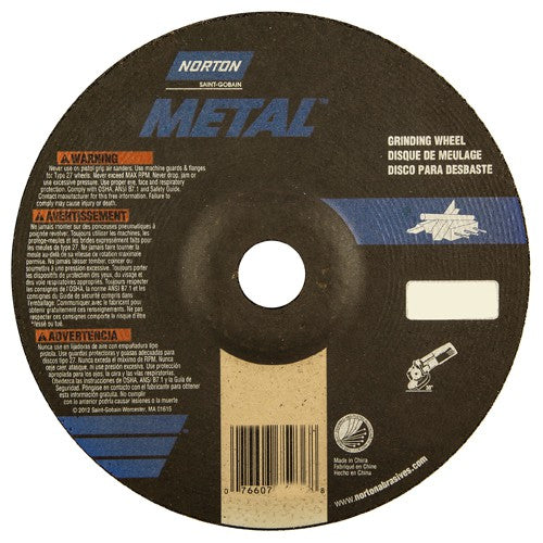 7″ × 1/4″ × 7/8″ Gemini Non-Woven Depressed Center Wheel Type 27 24 Grit Aluminum Oxide - Eagle Tool & Supply