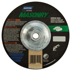 ‎7″ × 1/4″ × 5/8″-11 Non-Woven Depressed Center Wheel Type 27 24 Grit Silicon Carbide - Eagle Tool & Supply