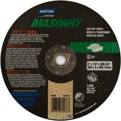 8″ × 1/8″ × 5/8″ Circular Saw Cut-Off Wheel Type 01 Straight 24 Grit Silicon Carbide - Eagle Tool & Supply