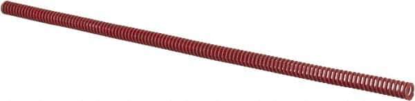 Associated Spring Raymond - 3/8" Hole Diam, 3/16" Rod Diam, 12" Free Length, Red Die Spring - 40 Lb Max Deflection, 4.44" Max Deflection, Medium Heavy Duty, Chromium Alloy Steel - Eagle Tool & Supply