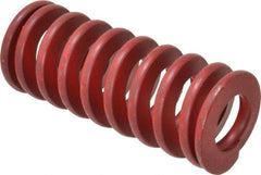 Associated Spring Raymond - 1-1/4" Hole Diam, 5/8" Rod Diam, 3" Free Length, Red Die Spring - 568.3 Lb Max Deflection, 1.11" Max Deflection, Medium Heavy Duty, Chromium Alloy Steel - Eagle Tool & Supply