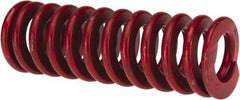 Associated Spring Raymond - 1-1/2" Hole Diam, 3/4" Rod Diam, 4-1/2" Free Length, Red Die Spring - 719.3 Lb Max Deflection, 1.67" Max Deflection, Medium Heavy Duty, Chromium Alloy Steel - Eagle Tool & Supply