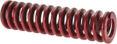 Associated Spring Raymond - 1-1/2" Hole Diam, 3/4" Rod Diam, 5-1/2" Free Length, Red Die Spring - 700 Lb Max Deflection, 2.04" Max Deflection, Medium Heavy Duty, Chromium Alloy Steel - Eagle Tool & Supply