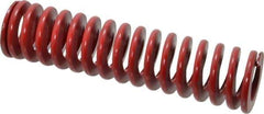 Associated Spring Raymond - 2" Hole Diam, 1" Rod Diam, 8" Free Length, Red Die Spring - 1041.9 Lb Max Deflection, 2.96" Max Deflection, Medium Heavy Duty, Chromium Alloy Steel - Eagle Tool & Supply