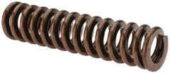 Associated Spring Raymond - 5/8" Hole Diam, 11/32" Rod Diam, 2-1/2" Free Length, Gold Die Spring - 127.5 Lb Max Deflection, 0.75" Max Deflection, Heavy Duty, Chromium Alloy Steel - Eagle Tool & Supply