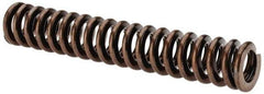 Associated Spring Raymond - 5/8" Hole Diam, 11/32" Rod Diam, 3-1/2" Free Length, Gold Die Spring - 128.1 Lb Max Deflection, 1.05" Max Deflection, Heavy Duty, Chromium Alloy Steel - Eagle Tool & Supply