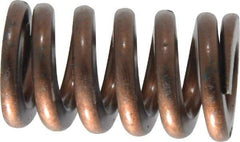 Associated Spring Raymond - 3/4" Hole Diam, 3/8" Rod Diam, 1-1/4" Free Length, Gold Die Spring - 330 Lb Max Deflection, 0.38" Max Deflection, Heavy Duty, Chromium Alloy Steel - Eagle Tool & Supply