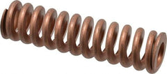 Associated Spring Raymond - 1-1/2" Hole Diam, 3/4" Rod Diam, 5-1/2" Free Length, Gold Die Spring - 1056 Lb Max Deflection, 1.65" Max Deflection, Heavy Duty, Chromium Alloy Steel - Eagle Tool & Supply