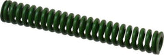 Associated Spring Raymond - 3/8" Hole Diam, 3/16" Rod Diam, 2-1/2" Free Length, Green Die Spring - 43.8 Lb Max Deflection, 0.63" Max Deflection, Extra Heavy Duty, Chromium Alloy Steel - Eagle Tool & Supply