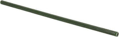 Associated Spring Raymond - 3/8" Hole Diam, 3/16" Rod Diam, 12" Free Length, Green Die Spring - 45 Lb Max Deflection, 3" Max Deflection, Extra Heavy Duty, Chromium Alloy Steel - Eagle Tool & Supply