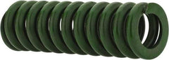 Associated Spring Raymond - 1/2" Hole Diam, 9/32" Rod Diam, 1-1/2" Free Length, Green Die Spring - 75 Lb Max Deflection, 0.38" Max Deflection, Extra Heavy Duty, Chromium Alloy Steel - Eagle Tool & Supply