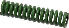 Associated Spring Raymond - 1/2" Hole Diam, 9/32" Rod Diam, 2" Free Length, Green Die Spring - 70 Lb Max Deflection, 0.5" Max Deflection, Extra Heavy Duty, Chromium Alloy Steel - Eagle Tool & Supply