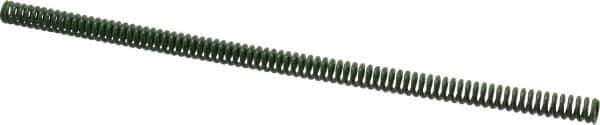 Associated Spring Raymond - 1/2" Hole Diam, 9/32" Rod Diam, 12" Free Length, Green Die Spring - 75 Lb Max Deflection, 3" Max Deflection, Extra Heavy Duty, Chromium Alloy Steel - Eagle Tool & Supply