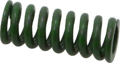 Associated Spring Raymond - 5/8" Hole Diam, 11/32" Rod Diam, 1-1/2" Free Length, Green Die Spring - 142.5 Lb Max Deflection, 0.38" Max Deflection, Extra Heavy Duty, Chromium Alloy Steel - Eagle Tool & Supply