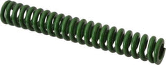 Associated Spring Raymond - 5/8" Hole Diam, 11/32" Rod Diam, 4" Free Length, Green Die Spring - 135 Lb Max Deflection, 1" Max Deflection, Extra Heavy Duty, Chromium Alloy Steel - Eagle Tool & Supply