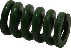 Associated Spring Raymond - 3/4" Hole Diam, 3/8" Rod Diam, 1-1/4" Free Length, Green Die Spring - 343.8 Lb Max Deflection, 0.31" Max Deflection, Extra Heavy Duty, Chromium Alloy Steel - Eagle Tool & Supply