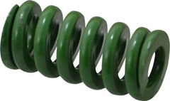 Associated Spring Raymond - 3/4" Hole Diam, 3/8" Rod Diam, 1-1/2" Free Length, Green Die Spring - 333.8 Lb Max Deflection, 0.38" Max Deflection, Extra Heavy Duty, Chromium Alloy Steel - Eagle Tool & Supply