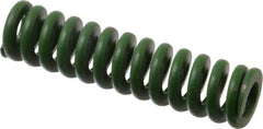 Associated Spring Raymond - 3/4" Hole Diam, 3/8" Rod Diam, 3" Free Length, Green Die Spring - 303.8 Lb Max Deflection, 0.75" Max Deflection, Extra Heavy Duty, Chromium Alloy Steel - Eagle Tool & Supply