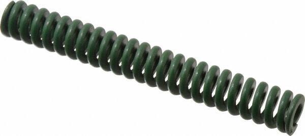 Associated Spring Raymond - 3/4" Hole Diam, 3/8" Rod Diam, 5-1/2" Free Length, Green Die Spring - 295.6 Lb Max Deflection, 1.38" Max Deflection, Extra Heavy Duty, Chromium Alloy Steel - Eagle Tool & Supply