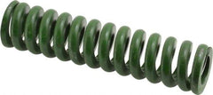 Associated Spring Raymond - 1" Hole Diam, 1/2" Rod Diam, 4" Free Length, Green Die Spring - 552 Lb Max Deflection, 1" Max Deflection, Extra Heavy Duty, Chromium Alloy Steel - Eagle Tool & Supply