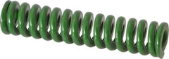 Associated Spring Raymond - 1" Hole Diam, 1/2" Rod Diam, 4-1/2" Free Length, Green Die Spring - 549 Lb Max Deflection, 1.13" Max Deflection, Extra Heavy Duty, Chromium Alloy Steel - Eagle Tool & Supply