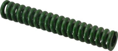 Associated Spring Raymond - 1" Hole Diam, 1/2" Rod Diam, 6" Free Length, Green Die Spring - 540 Lb Max Deflection, 1.5" Max Deflection, Extra Heavy Duty, Chromium Alloy Steel - Eagle Tool & Supply