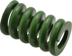 Associated Spring Raymond - 1-1/4" Hole Diam, 5/8" Rod Diam, 2" Free Length, Green Die Spring - 960 Lb Max Deflection, 0.5" Max Deflection, Extra Heavy Duty, Chromium Alloy Steel - Eagle Tool & Supply