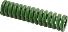 Associated Spring Raymond - 1-1/4" Hole Diam, 5/8" Rod Diam, 5" Free Length, Green Die Spring - 850 Lb Max Deflection, 1.25" Max Deflection, Extra Heavy Duty, Chromium Alloy Steel - Eagle Tool & Supply