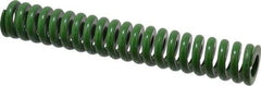 Associated Spring Raymond - 1-1/4" Hole Diam, 5/8" Rod Diam, 8" Free Length, Green Die Spring - 832 Lb Max Deflection, 2" Max Deflection, Extra Heavy Duty, Chromium Alloy Steel - Eagle Tool & Supply