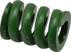 Associated Spring Raymond - 1-1/2" Hole Diam, 3/4" Rod Diam, 2" Free Length, Green Die Spring - 1880 Lb Max Deflection, 0.5" Max Deflection, Extra Heavy Duty, Chromium Alloy Steel - Eagle Tool & Supply