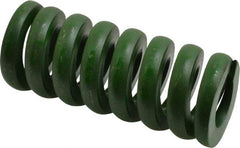 Associated Spring Raymond - 1-1/2" Hole Diam, 3/4" Rod Diam, 3-1/2" Free Length, Green Die Spring - 1715 Lb Max Deflection, 0.88" Max Deflection, Extra Heavy Duty, Chromium Alloy Steel - Eagle Tool & Supply