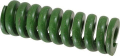 Associated Spring Raymond - 1-1/2" Hole Diam, 3/4" Rod Diam, 4-1/2" Free Length, Green Die Spring - 1665 Lb Max Deflection, 1.13" Max Deflection, Extra Heavy Duty, Chromium Alloy Steel - Eagle Tool & Supply