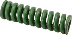 Associated Spring Raymond - 1-1/2" Hole Diam, 3/4" Rod Diam, 5" Free Length, Green Die Spring - 1700 Lb Max Deflection, 1.25" Max Deflection, Extra Heavy Duty, Chromium Alloy Steel - Eagle Tool & Supply