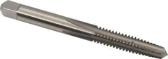 Hertel - 1/4-20 UNC 4 Flute Bright Finish High Speed Steel Straight Flute Standard Hand Tap - Taper, Right Hand Thread, 2-1/2" OAL, 1" Thread Length, H1 Limit, Oversize - Eagle Tool & Supply