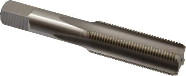 Hertel - 3/4-16 UNF 4 Flute Bright Finish High Speed Steel Straight Flute Standard Hand Tap - Bottoming, Right Hand Thread, 4-1/4" OAL, 2" Thread Length, H2 Limit - Eagle Tool & Supply