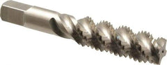 Hertel - 3/4-10 UNC 4 Flute Plug Spiral Flute Tap - High Speed Steel, Bright Finish, 4-1/4" OAL, Right Hand Flute, Right Hand Thread, H3 - Eagle Tool & Supply