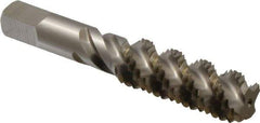 Hertel - 3/4-10 UNC 4 Flute Bottoming Spiral Flute Tap - High Speed Steel, Bright Finish, 4-1/4" OAL, Right Hand Flute, Right Hand Thread, H3 - Eagle Tool & Supply