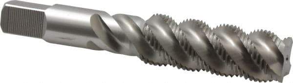 Hertel - 3/4-16 UNF 4 Flute 3B Plug Spiral Flute Tap - High Speed Steel, Bright Finish, 4-1/4" OAL, Right Hand Flute, Right Hand Thread, H3 - Eagle Tool & Supply
