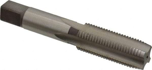 Hertel - M20x2.00 Metric Fine 4 Flute Bright Finish High Speed Steel Straight Flute Standard Hand Tap - Plug, Right Hand Thread, 4-15/32" OAL, 2" Thread Length, D6 Limit, Oversize - Eagle Tool & Supply