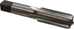 Hertel - M24x3.00 Metric Coarse 4 Flute Bright Finish High Speed Steel Straight Flute Standard Hand Tap - Bottoming, Right Hand Thread, 4-29/32" OAL, 2-7/32" Thread Length, D4 Limit, Oversize - Eagle Tool & Supply